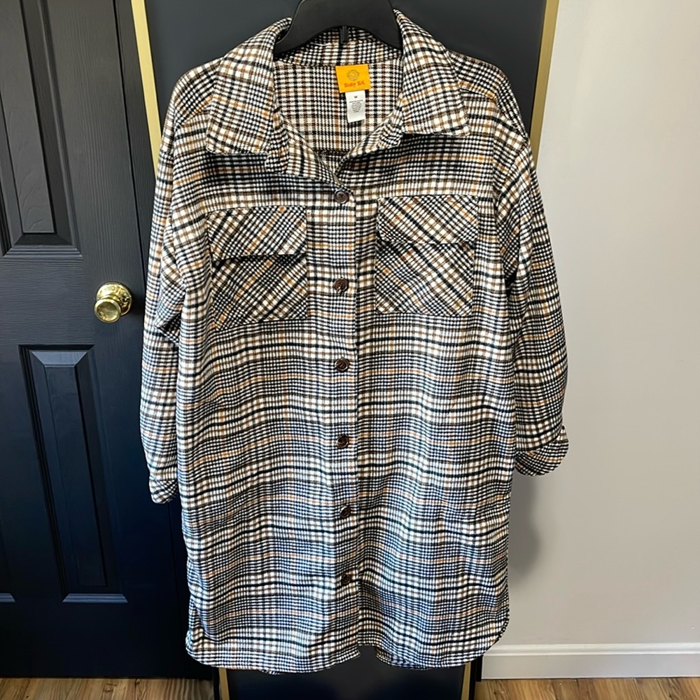 Ruby Rd. Plaid Long Coat